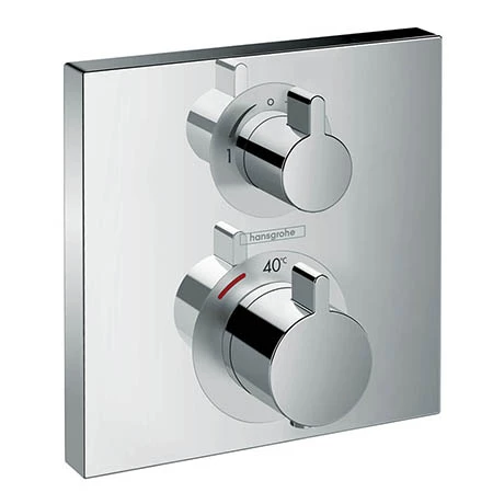 Hansgrohe Ecostat Square Thermostat 2 Function Concealed Finish Set - 15714000 3 Hansgrohe Ecostat Square Thermostat 2 Function Concealed Finish Set - 15714000
