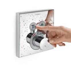 Hansgrohe ShowerSelect Thermostatic Mixer for Concealed Installation for 2 Outlets - Chrome - 15763000 -Shower Valves Sales Store 15763000 D3 460