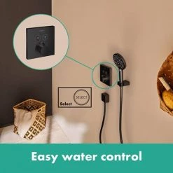 Hansgrohe ShowerSelect Thermostatic Mixer for Concealed Installation for 2 Outlets - Matt Black - 15763670 -Shower Valves Sales Store 15763670 D3 460