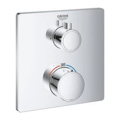 Grohe Grohtherm 1-Outlet Thermostatic Shower Mixer Trim with Shut-Off Valve - 24078000 7 Grohe Grohtherm 1-Outlet Thermostatic Shower Mixer Trim with Shut-Off Valve - 24078000 -Shower Valves Sales Store 24078000 D3 460