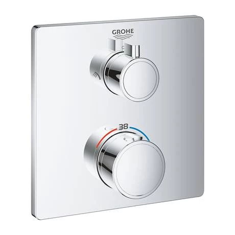 Grohe Grohtherm 2-Outlet Thermostatic Shower Mixer Trim with Diverter Valve - 24079000 4 Grohe Grohtherm 2-Outlet Thermostatic Shower Mixer Trim with Diverter Valve - 24079000 - Image 2