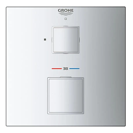 Grohe Grohtherm Cube 1-Outlet Thermostatic Shower Mixer Trim with Shut-Off Valve - 24153000 3 Grohe Grohtherm Cube 1-Outlet Thermostatic Shower Mixer Trim with Shut-Off Valve - 24153000