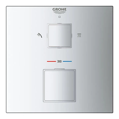 Grohe Grohtherm Cube 2-Outlet Thermostatic Shower Mixer Trim with Diverter Valve - 24154000 3 Grohe Grohtherm Cube 2-Outlet Thermostatic Shower Mixer Trim with Diverter Valve - 24154000