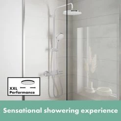 Hansgrohe Vernis Blend Showerpipe 200 Thermostatic Shower Mixer - Chrome - 26276000 11 Hansgrohe Vernis Blend Showerpipe 200 Thermostatic Shower Mixer - Chrome - 26276000 -Shower Valves Sales Store 26276000 D3 460