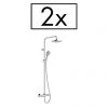 Hansgrohe Pack of 2 Vernis Blend Showerpipe 200 Thermostatic Shower Mixer - 26285000 -Shower Valves Sales Store 26285000 P