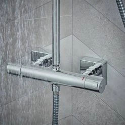 Hansgrohe Vernis Shape Showerpipe 230 Thermostatic Shower Mixer - Chrome - 26286000 11 Hansgrohe Vernis Shape Showerpipe 230 Thermostatic Shower Mixer - Chrome - 26286000 -Shower Valves Sales Store 26286000.ai2 460