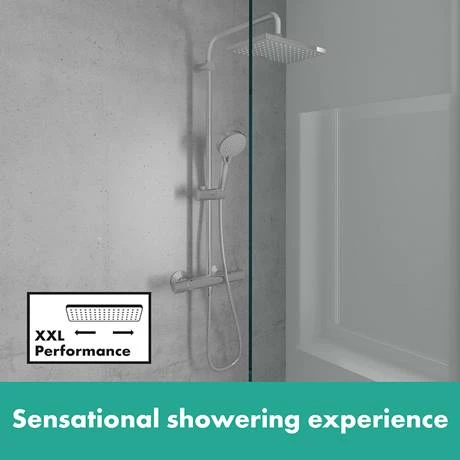 Hansgrohe Vernis Shape Showerpipe 230 Thermostatic Shower Mixer - Chrome - 26286000 4 Hansgrohe Vernis Shape Showerpipe 230 Thermostatic Shower Mixer - Chrome - 26286000 - Image 2
