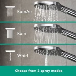 Hansgrohe Raindance E Showerpipe 360 Thermostatic Shower Mixer - Chrome - 27112000 11 Hansgrohe Raindance E Showerpipe 360 Thermostatic Shower Mixer - Chrome - 27112000 -Shower Valves Sales Store 27112000 D3 460