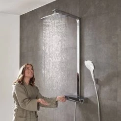 Hansgrohe Raindance E Showerpipe 360 Thermostatic Shower Mixer - Chrome - 27112000 13 Hansgrohe Raindance E Showerpipe 360 Thermostatic Shower Mixer - Chrome - 27112000 -Shower Valves Sales Store 27112000 D5 460