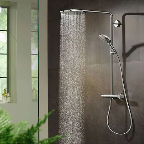 Hansgrohe Raindance Select S Showerpipe 240 Thermostatic Shower Mixer - Chrome - 27633000 3 Hansgrohe Raindance Select S Showerpipe 240 Thermostatic Shower Mixer - Chrome - 27633000