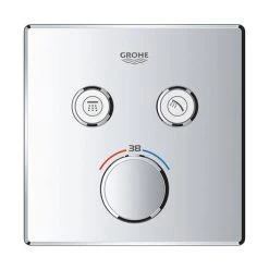Grohe Grohtherm SmartControl Thermostat Square 2 Outlet Concealed Mixer Trim - 29124000 -Shower Valves Sales Store 29124000 D2 460