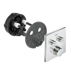Grohe Grohtherm SmartControl Thermostat Square 2 Outlet Concealed Mixer Trim - 29124000 -Shower Valves Sales Store 29124000 D3 460