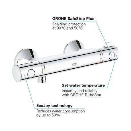 Grohe Grohtherm TMV2 800 Thermostatic Shower Mixer - 34562000 6 Grohe Grohtherm TMV2 800 Thermostatic Shower Mixer - 34562000 - Image 4