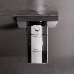 Keuco Ixmo Solo Square Thermostatic Shower Mixer Valve - Chrome -Shower Valves Sales Store 59554010022 D2 460