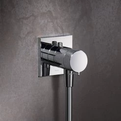 Keuco Ixmo Solo Square Thermostatic Shower Mixer Valve - Chrome