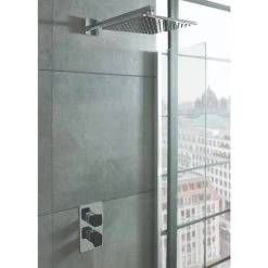 JTP Axel Twin Outlet Thermostatic Concealed Shower Valve with Matt Black Handles -Shower Valves Sales Store 74651MBH D2 460