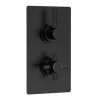 Hudson Reed Tec Pura Twin Concealed Thermostatic Shower Valve - Matt Black - A4003V -Shower Valves Sales Store A4003V m