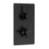 Hudson Reed Tec Pura Concealed Twin Shower Valve with Built-in Diverter - Matt Black - A4007 -Shower Valves Sales Store A4007 m