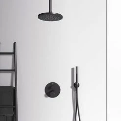 Ideal Standard Silk Black Ceratherm T100 Built-In Thermostatic 2 Outlet Bath Shower Mixer -Shower Valves Sales Store A5814XG D2 460