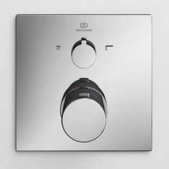 Ideal Standard Ceratherm C100 Chrome Built-In Thermostatic 1 Outlet Square Shower Mixer + Easybox -Shower Valves Sales Store A6956AA A1000NU D3 460