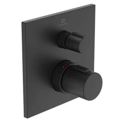Ideal Standard Silk Black Ceratherm C100 Built-In Thermostatic 1 Outlet Shower Mixer