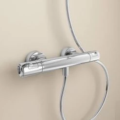 Ideal Standard Ceratherm T50 Exposed Thermostatic Bar Shower Mixer - A7216AA -Shower Valves Sales Store A7216AA D4 460