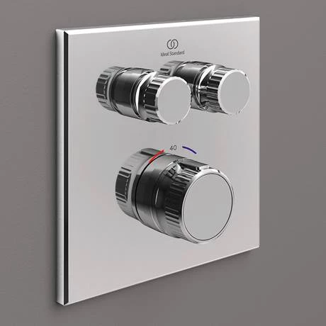 Ideal Standard Ceratherm Navigo Chrome Built-In Thermostatic 2 Outlet Square Shower Mixer + Easybox 5 Ideal Standard Ceratherm Navigo Chrome Built-In Thermostatic 2 Outlet Square Shower Mixer + Easybox - Image 3