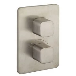Crosswater Atoll/Glide II/Marvel Crossbox 1 Outlet Trim & Levers - Brushed Stainless Steel