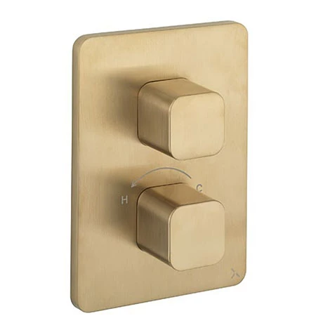 Crosswater - Atoll/Glide II/Marvel Crossbox 2 Outlet Trim & Levers Brushed Brass - ATCB1500LBPF 3 Crosswater - Atoll/Glide II/Marvel Crossbox 2 Outlet Trim & Levers Brushed Brass - ATCB1500LBPF