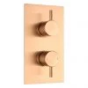 Arezzo Brushed Bronze Round Modern Twin Concealed Shower Valve with Diverter -Shower Valves Sales Store AVLVBRZ2 p