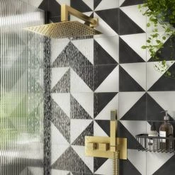 Arezzo Brushed Brass Square Concealed Thermostatic 2-Way Shower Valve with Handset -Shower Valves Sales Store AZ51VHBB detail02 460