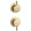 Arezzo Brushed Brass Concealed Individual Diverter + Thermostatic Control Shower Valve 2 Arezzo Brushed Brass Concealed Individual Diverter + Thermostatic Control Shower Valve -Shower Valves Sales Store AZBB39 n p