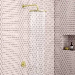 Arezzo Brushed Brass Round Concealed Manual Shower Valve -Shower Valves Sales Store AZBBMSV d3 460