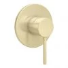 Arezzo Brushed Brass Round Concealed Manual Shower Valve 1 Arezzo Brushed Brass Round Concealed Manual Shower Valve -Shower Valves Sales Store AZBBMSV n p