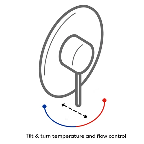 Arezzo Matt Black Round Concealed Manual Shower Valve 6 Arezzo Matt Black Round Concealed Manual Shower Valve - Image 4