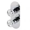 Arezzo Chrome Industrial Style Round Modern Twin Concealed Shower Valve with Diverter -Shower Valves Sales Store AZCHIV2 p
