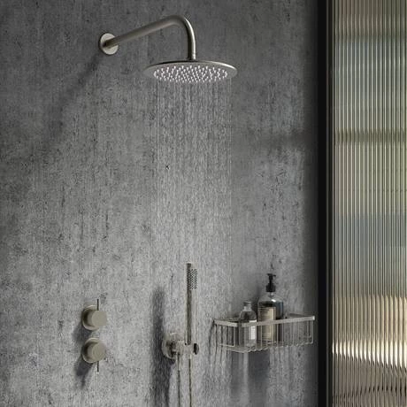 Arezzo Brushed Gunmetal Grey Concealed Individual Diverter + Thermostatic Control Shower Valve 4 Arezzo Brushed Gunmetal Grey Concealed Individual Diverter + Thermostatic Control Shower Valve - Image 2