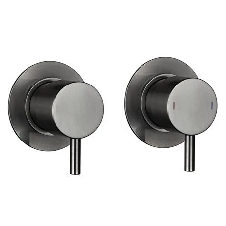 Arezzo Brushed Gunmetal Grey Concealed Individual Diverter + Thermostatic Control Shower Valve 6 Arezzo Brushed Gunmetal Grey Concealed Individual Diverter + Thermostatic Control Shower Valve - Image 4