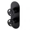 Arezzo Matt Black Industrial Style Round Modern Twin Concealed Shower Valve -Shower Valves Sales Store AZMBIV1 p