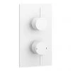 Arezzo Matt White Round Modern Twin Concealed Shower Valve with Diverter 1 Arezzo Matt White Round Modern Twin Concealed Shower Valve with Diverter -Shower Valves Sales Store AZMWSVD n p