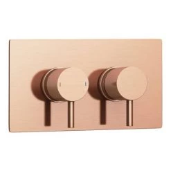 Arezzo Rose Gold Round Modern Twin Concealed Shower Valve with Diverter -Shower Valves Sales Store AZRGSVD new d1 460