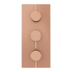 Arezzo Rose Gold Round Modern Triple Concealed Shower Valve 12 Arezzo Rose Gold Round Modern Triple Concealed Shower Valve -Shower Valves Sales Store AZRGTSV n d3 460