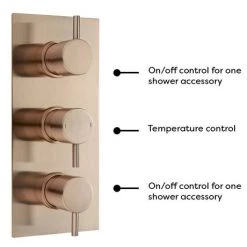 Arezzo Rose Gold Round Modern Triple Concealed Shower Valve 13 Arezzo Rose Gold Round Modern Triple Concealed Shower Valve -Shower Valves Sales Store AZRGTSV n d4 460