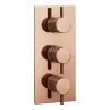 Arezzo Rose Gold Round Modern Triple Concealed Shower Valve -Shower Valves Sales Store AZRGTSV n p