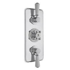 Bayswater White Triple Concealed Thermostatic Shower Valve with Diverter