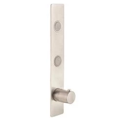 BagnoDesign Toko Brushed Nickel Round Vertical 2 Outlet Thermostatic Shower Valve