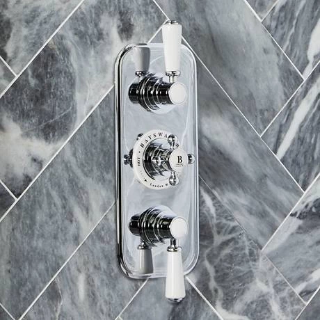 Bayswater White Triple Concealed Thermostatic Shower Valve with Diverter 4 Bayswater White Triple Concealed Thermostatic Shower Valve with Diverter - Image 2