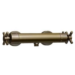 Chatsworth Antique Brass Crosshead Bottom Outlet Thermostatic Bar Shower Valve -Shower Valves Sales Store CHAB61A detail4 460