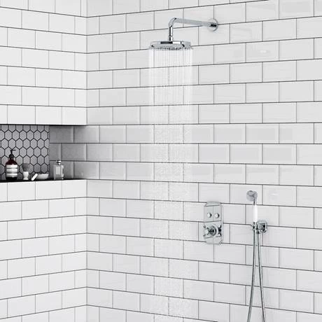 Chatsworth Traditional Twin Push-Button Shower Valve with 2 Outlets 4 Chatsworth Traditional Twin Push-Button Shower Valve with 2 Outlets - Image 2