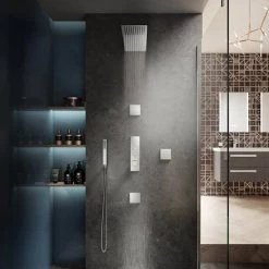 Hudson Reed Ignite Square Three Outlet Push-Button Thermostatic Shower Valve Chrome - CPB3312 7 Hudson Reed Ignite Square Three Outlet Push-Button Thermostatic Shower Valve Chrome - CPB3312 -Shower Valves Sales Store CPB3312 D2 460